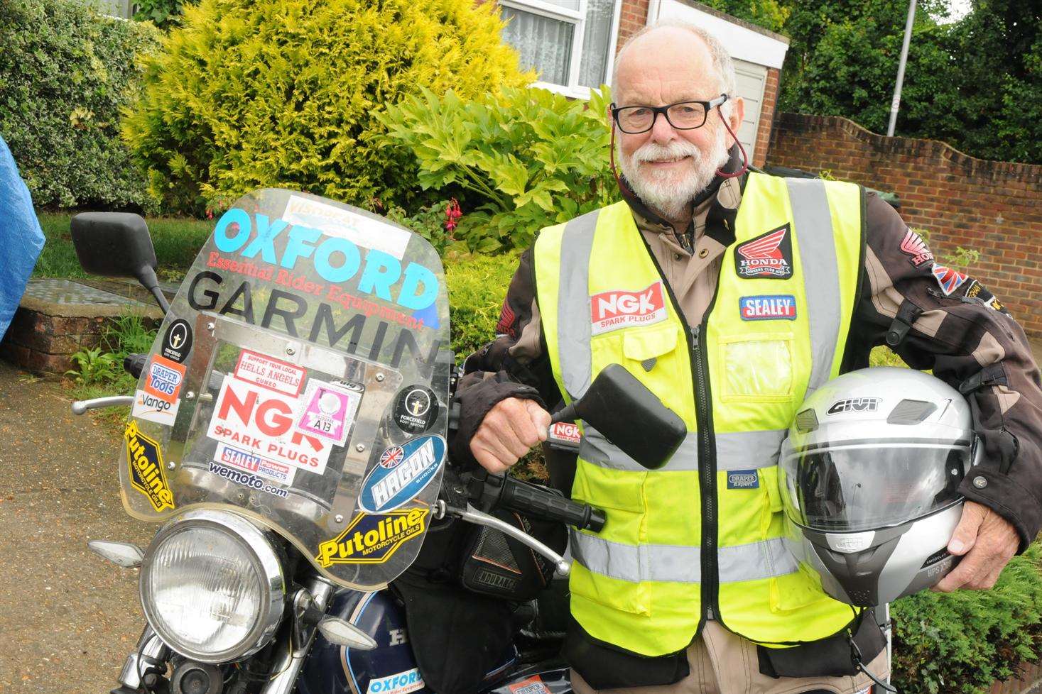 David Stokes, travels the world on his motorbike