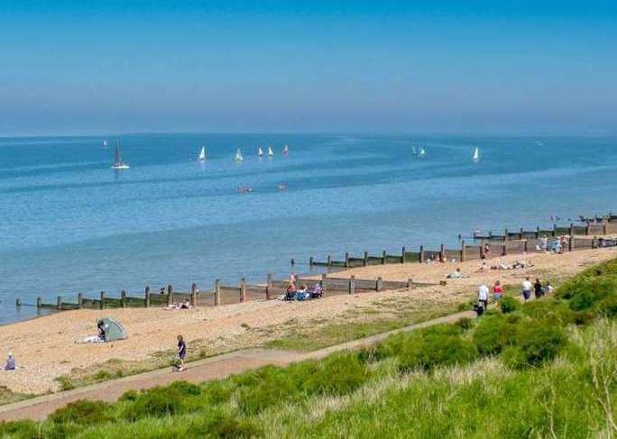 Tankerton beach where the bones were discovered