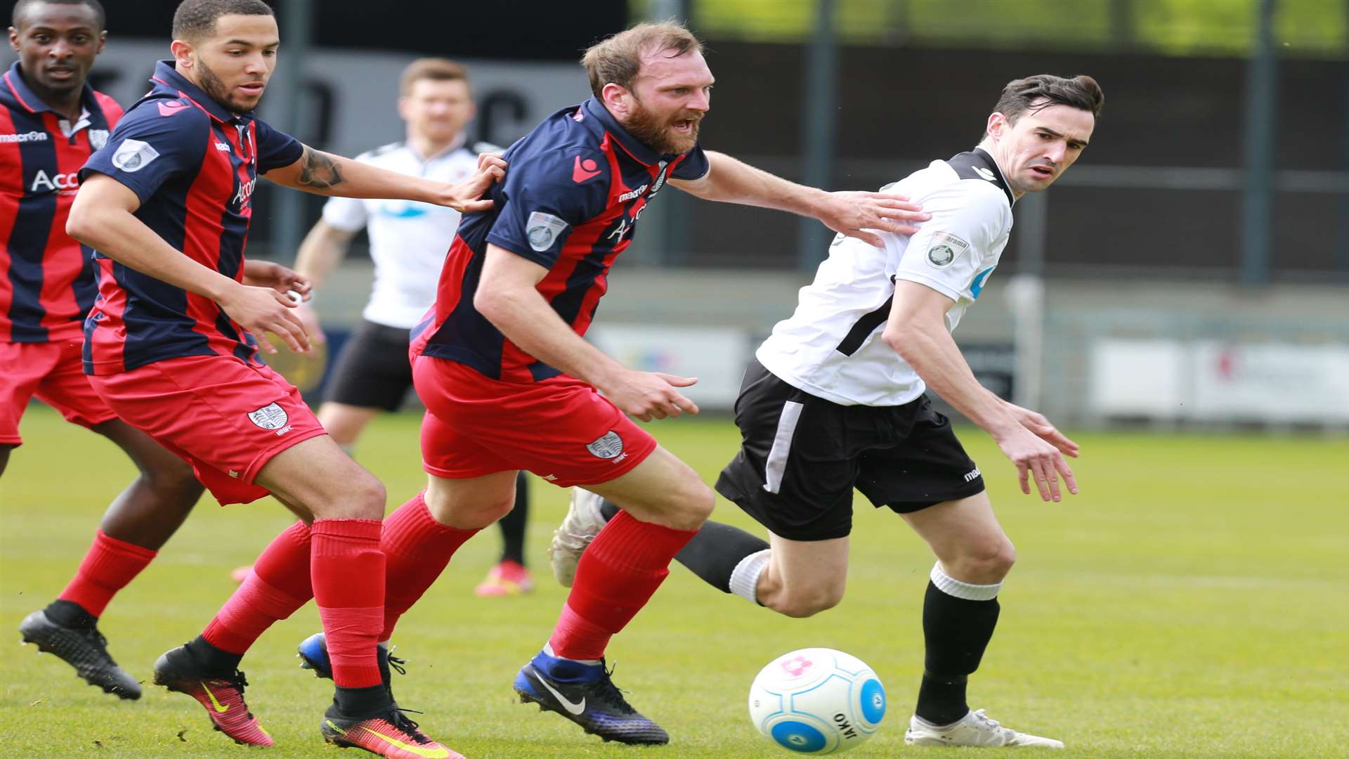 Dartford's Danny Harris in action against Hampton on Monday. Picture: Matthew Walker