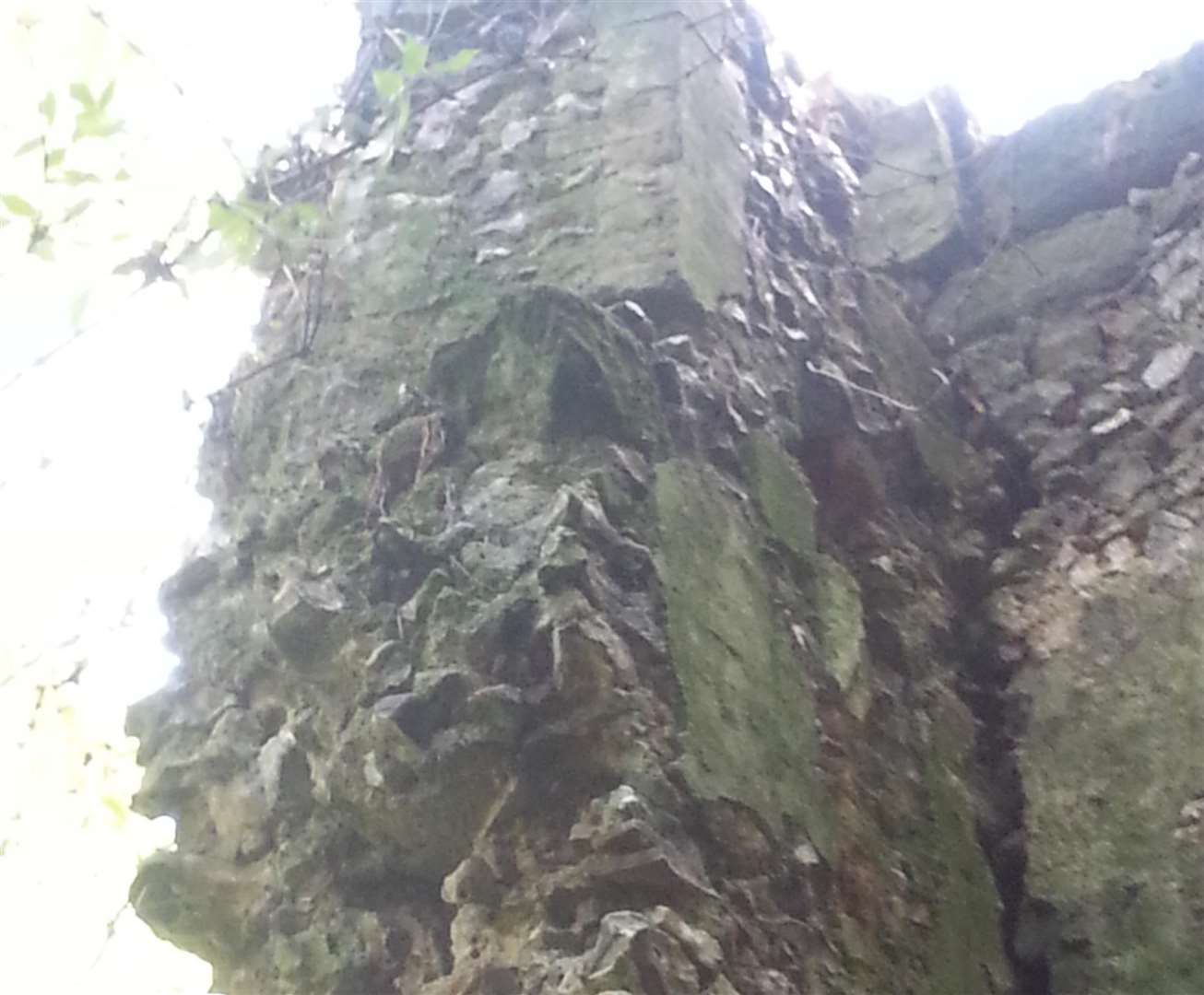 Some of the remains of the medieval Binbury Castle near Detling Aerodrome