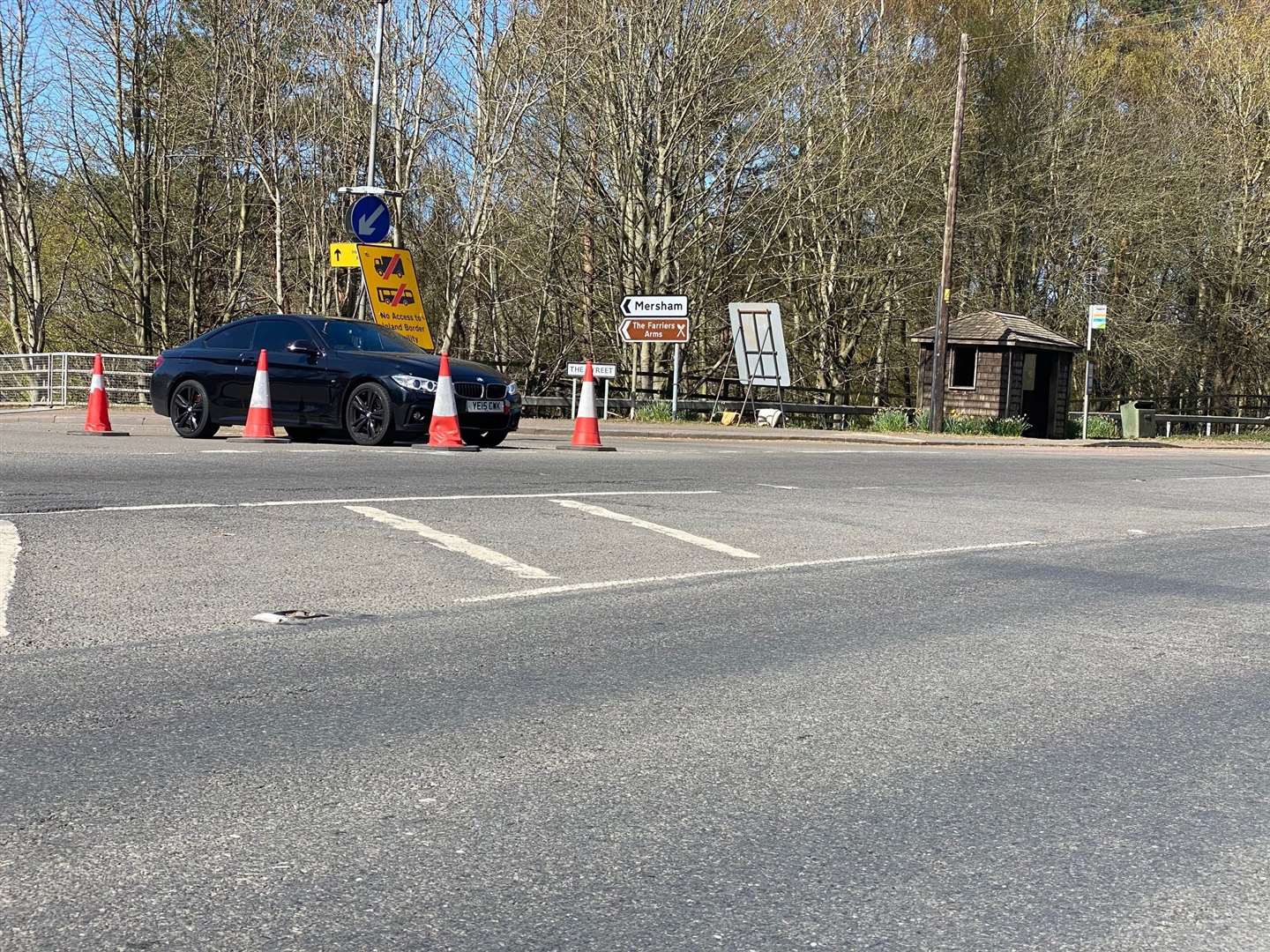 The junction into Mersham village from the A20 had been monitored constantly until this week