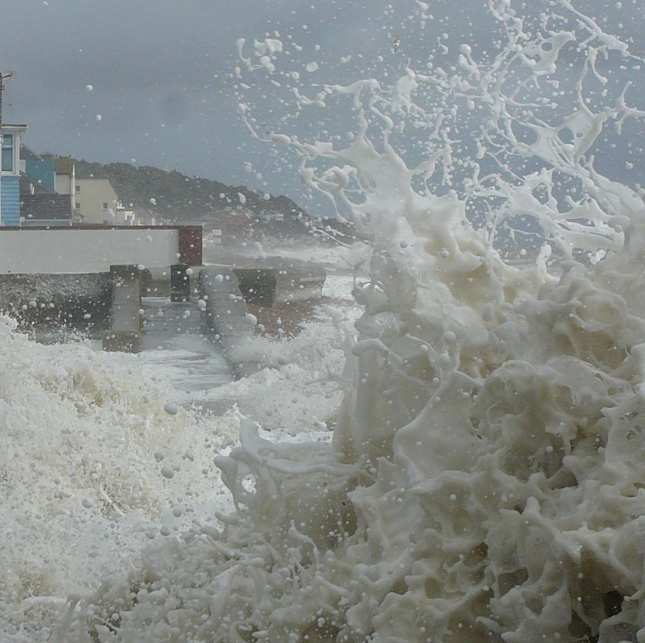 A storm lashes Sandgate. Stock photo by Gillian Bond