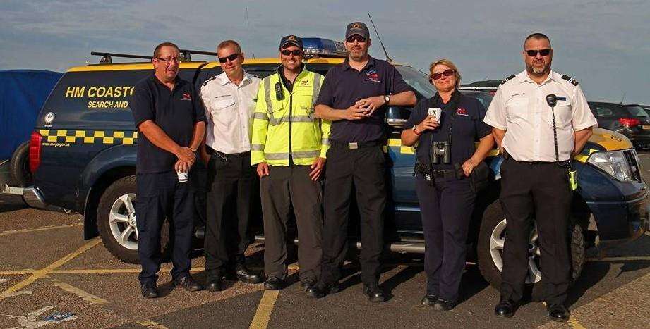 Gordon Sinclair (far right) with the Herne Bay Coastguard team (6961952)