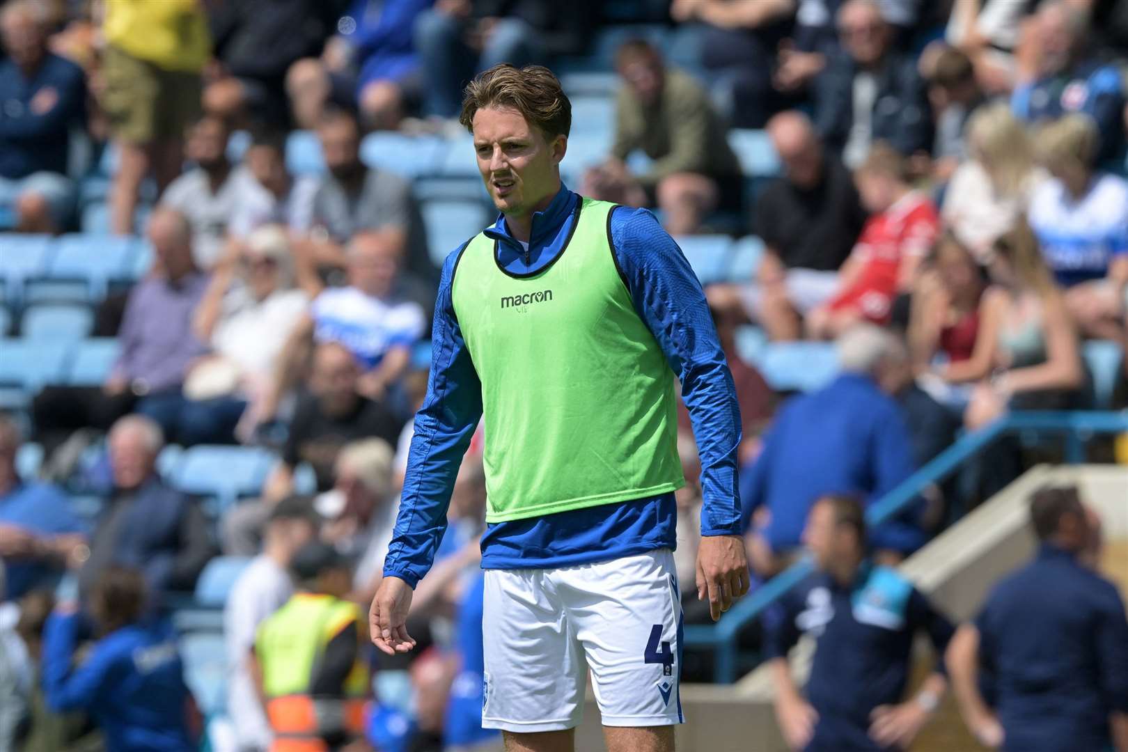 Gillingham defender Will Wright warming up ahead of Gillingham's game against Millwall in pre-season Picture : Keith Gillard