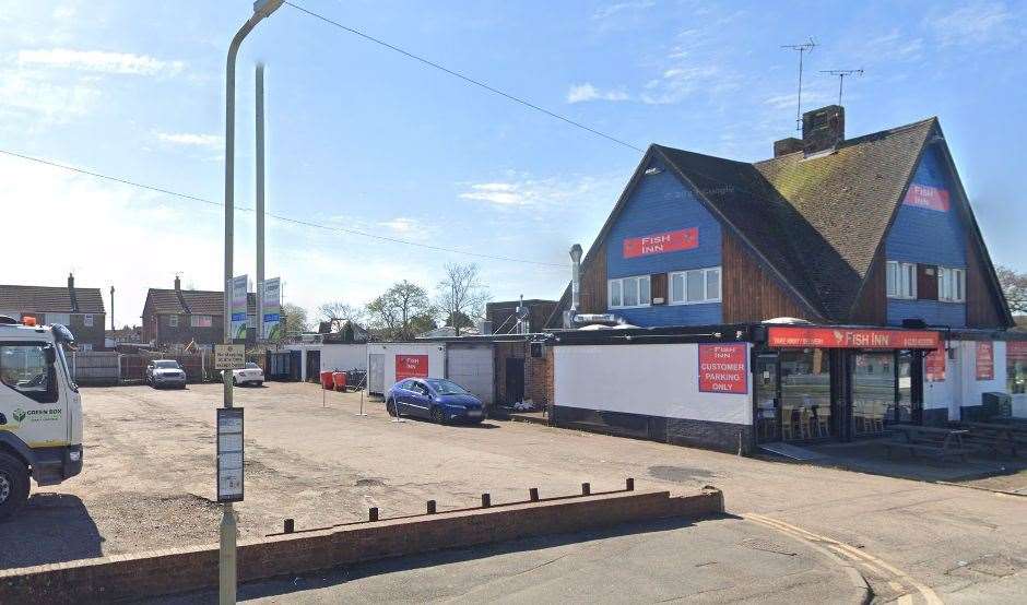 The car park next to the Fish Inn will be used for the proposed homes