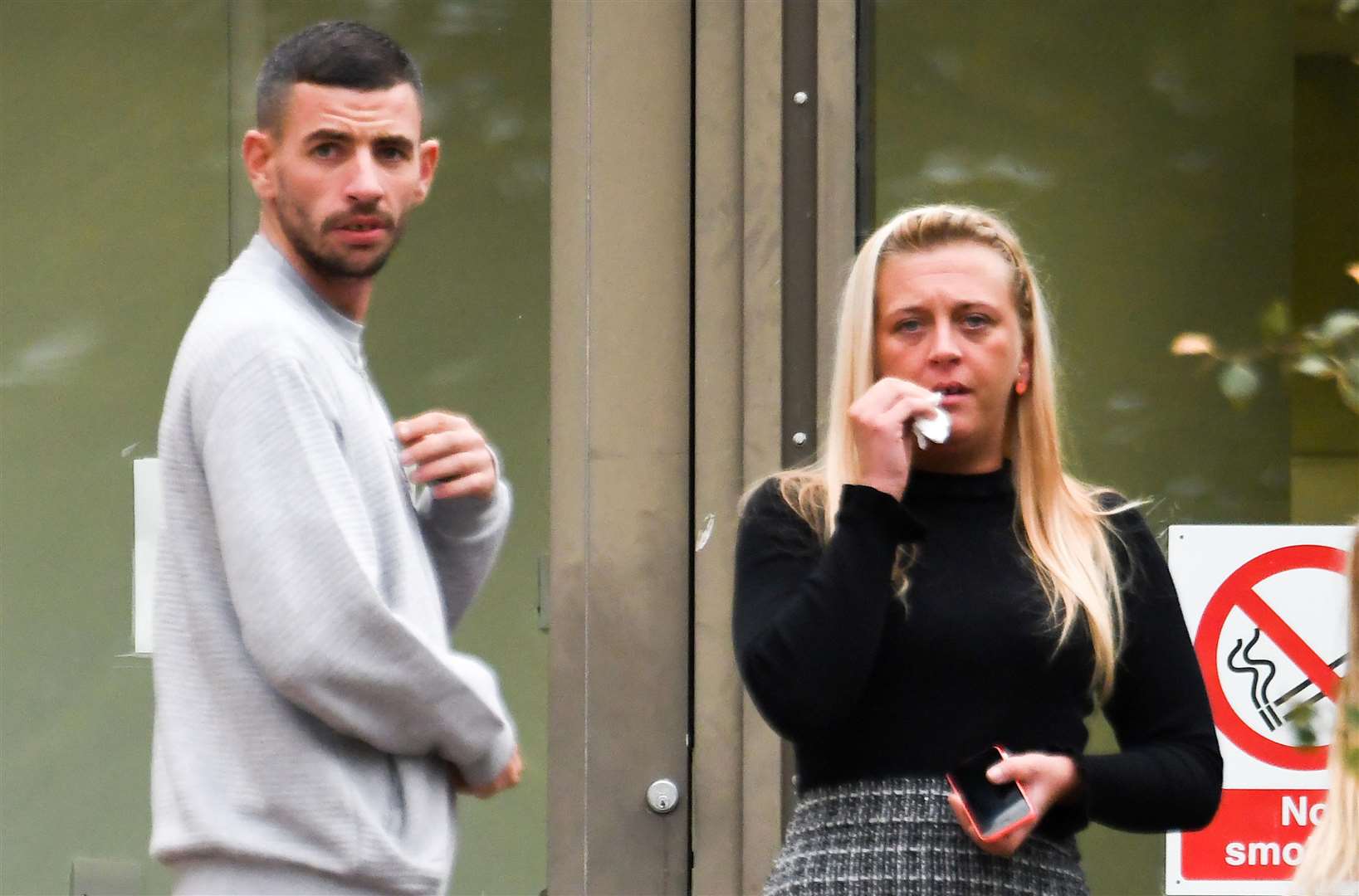 Michael Thornton and Hayley Eldridge outside court. Picture: Steve Finn