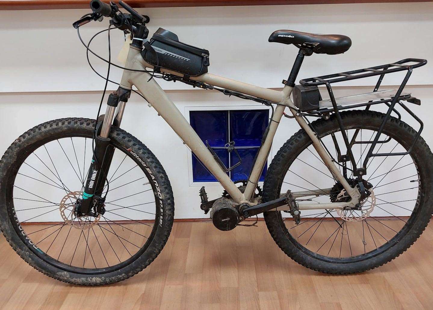 A beige Apollo bike was recovered from an outbuilding in Morewood Close, Sevenoaks. Photo: Kent Police