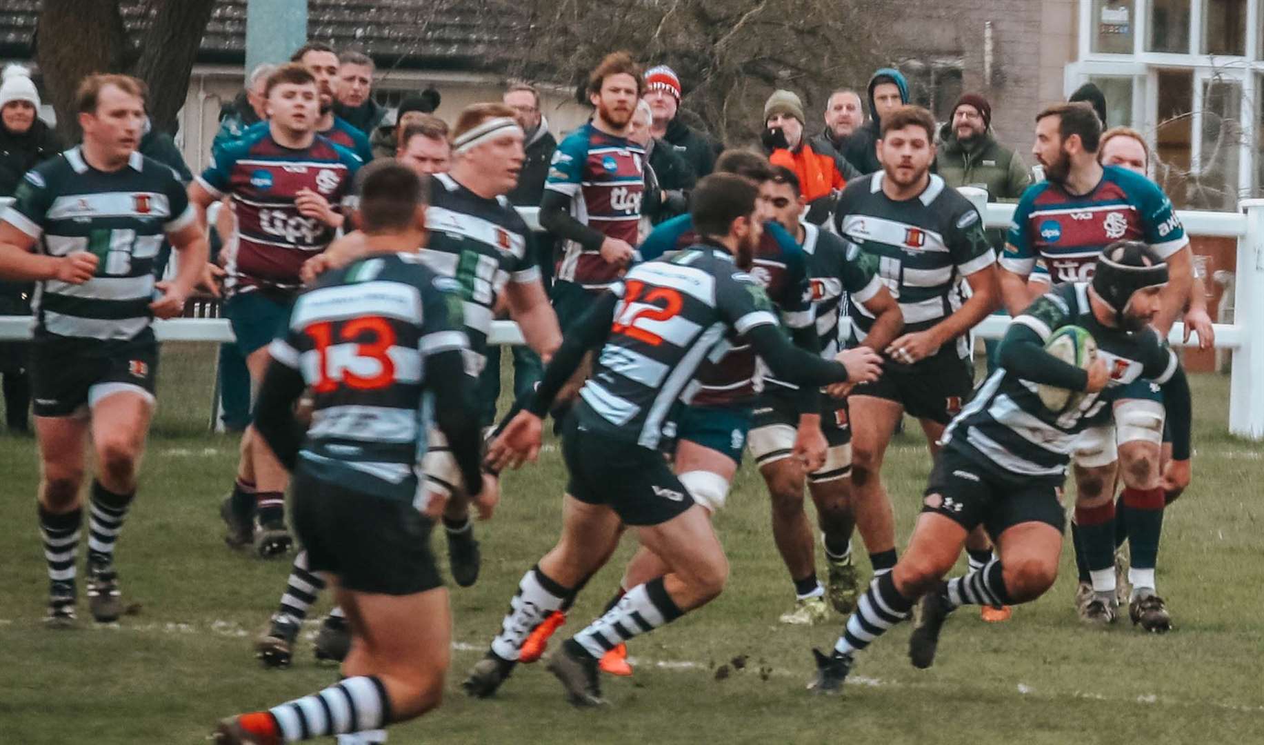 Gravesend on the charge during their defeat to Sidcup. Picture: @jp_photographeruk