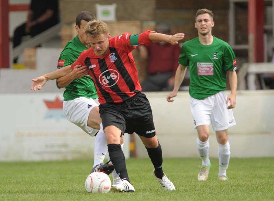 Matt Solly in action for Chatham Town last season Picture: Steve Crispe