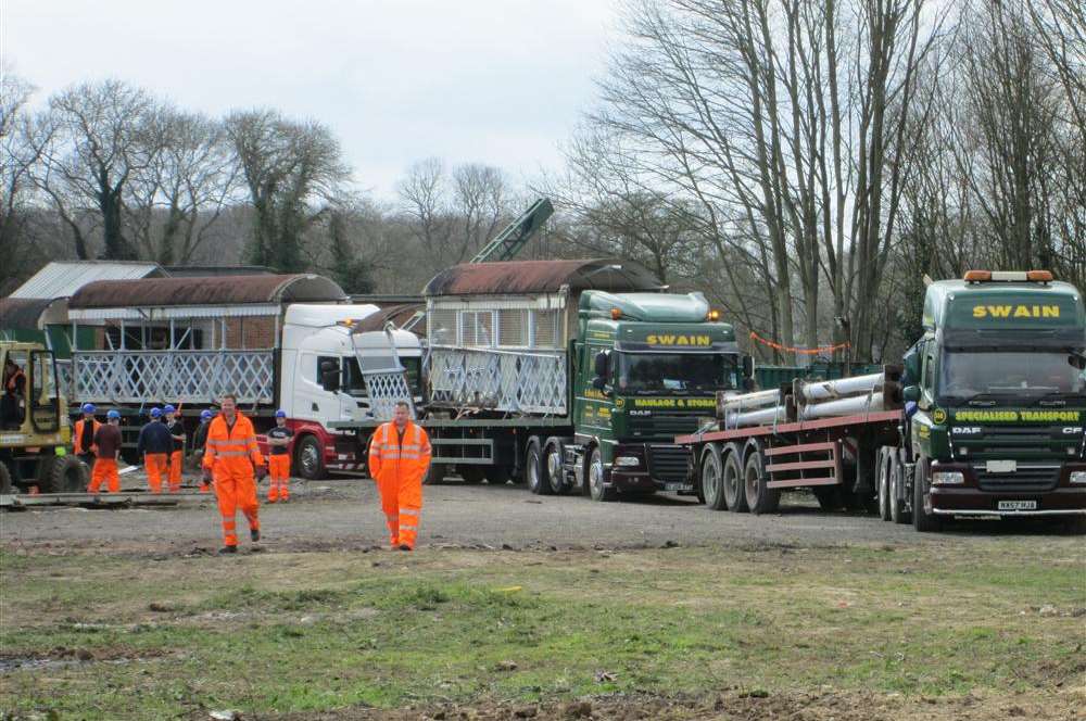 The bridge arriving at Shepherdswell