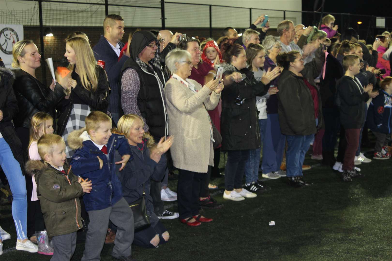 Friends and family members gathered to watch the Thriller dance