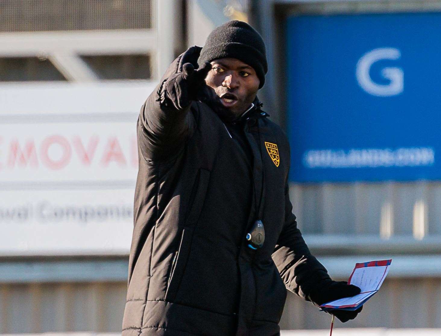 Maidstone United caretaker manager George Elokobi. Picture: Helen Cooper