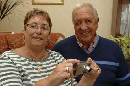 Safely back at their Sandwich home Peter and Carol Barrell after their cruise liner was arracked by pirates.