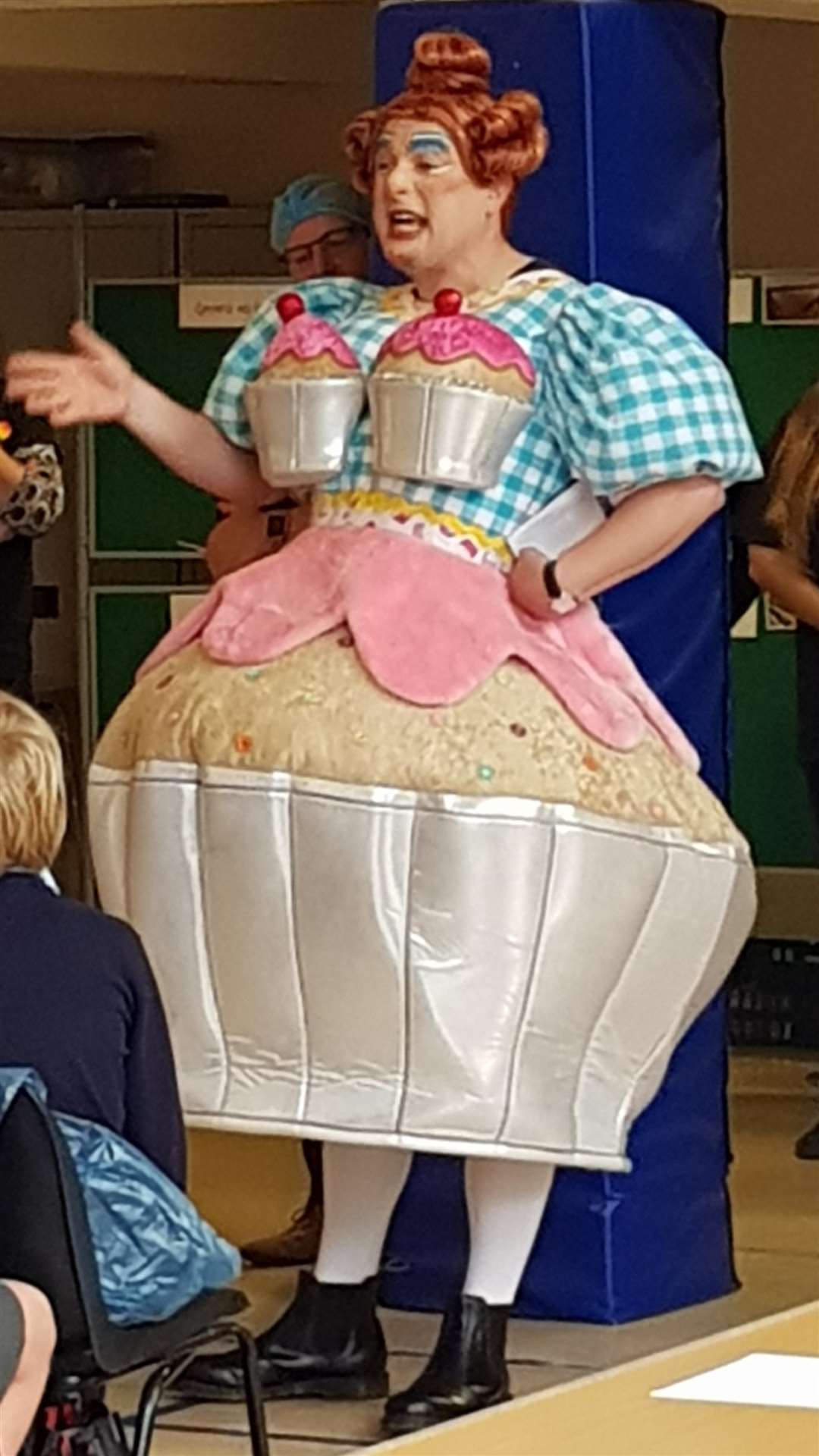 Actor Ben Roddy in his food-themed costume. Picture: Tilmanstone Salads