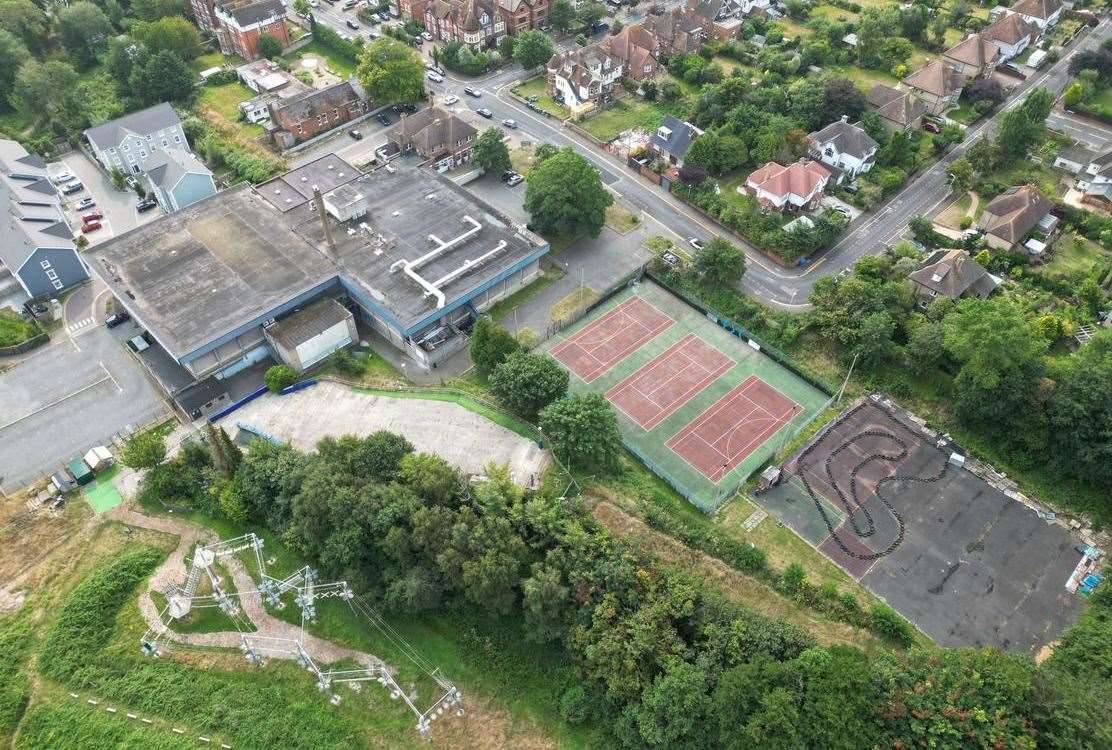 Folkestone Sports Centre in Radnor Park Avenue has been put on the market. Picture: Christie and Co