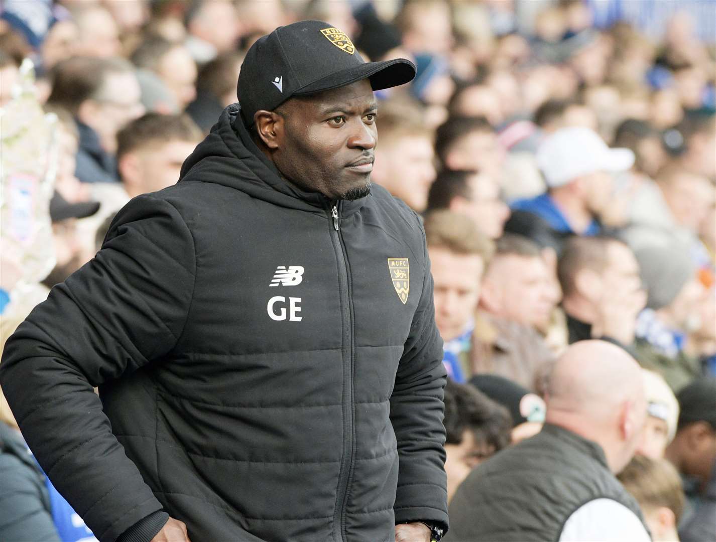 Maidstone United manager George Elokobi. Picture: Barry Goodwin