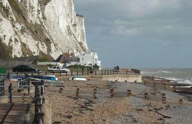 The body was found at St Margaret's Bay. Picture: Nigel Thornton