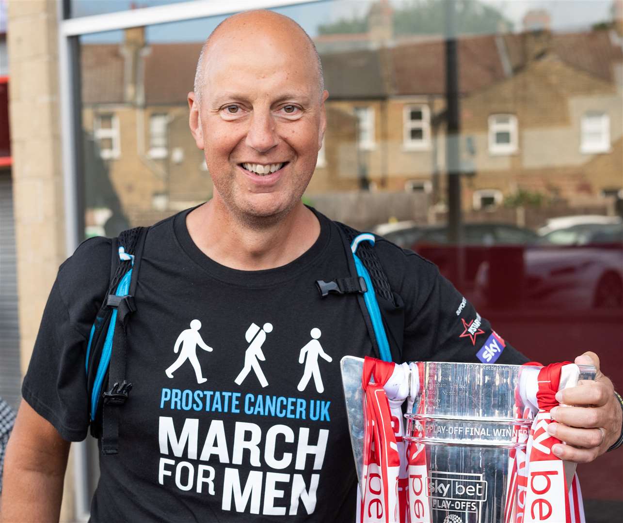 Kevin Webber is walking to football grounds across Kent. Picture: Jeremy Banks Photography