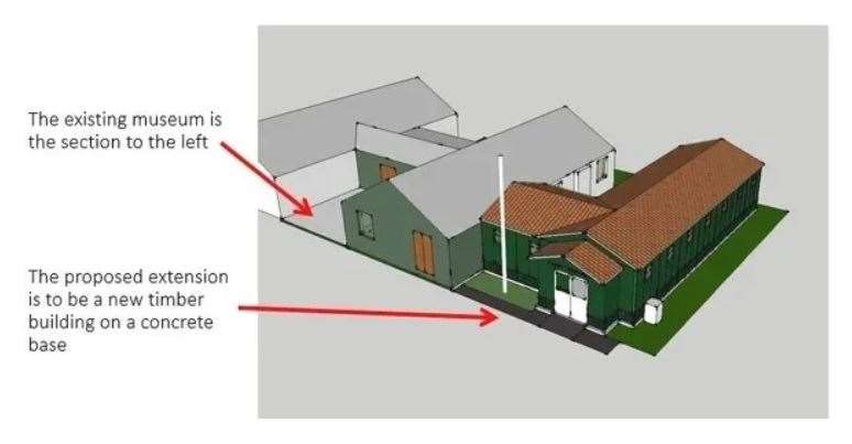 How the new extension to the Eastchurch Aviation Museum will look like (11972142)