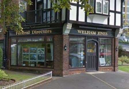 Welham Jones in Sevenoaks collected Joseph's ashes and is looking after them during the search for his family. Picture: Google Maps