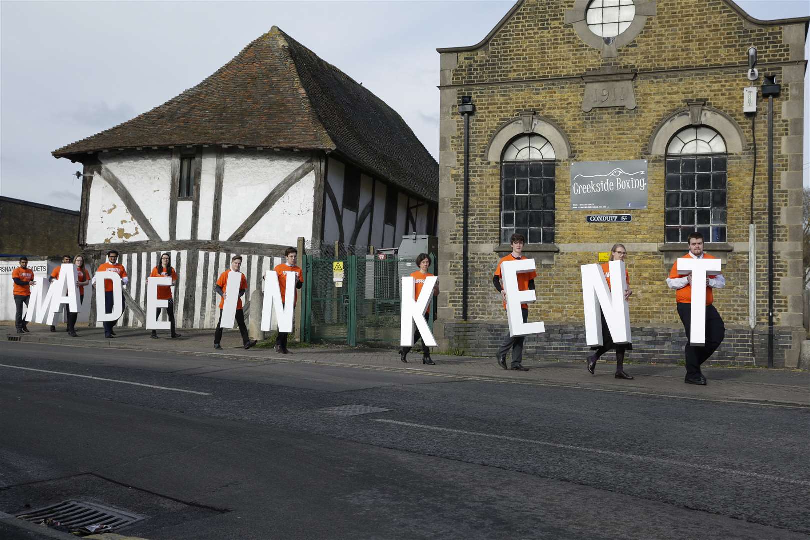 Apprentices in Faversham for the launch of the Made in Kent campaign