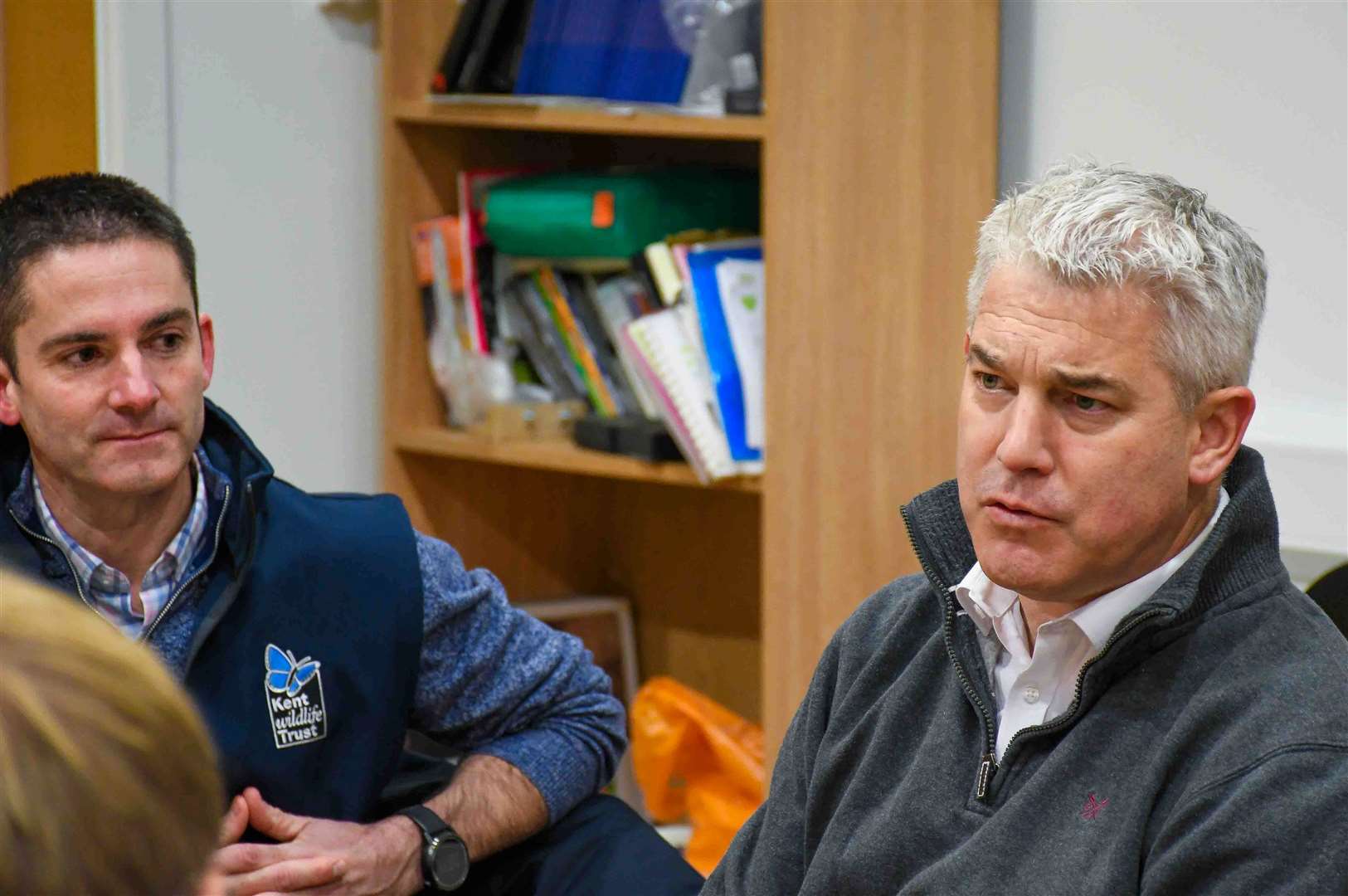 Environment Secretary Steve Barclay with Kent Wildlife Trust’s Marc Crouch. Photo credit: Kent Wildlife Trust