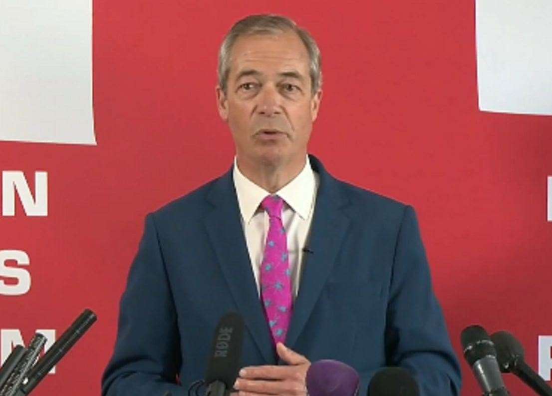 Nigel Farage came to Dover in May to announce the Reform candidate for Dover and Deal – days before u-turning on his decision not to stand himself