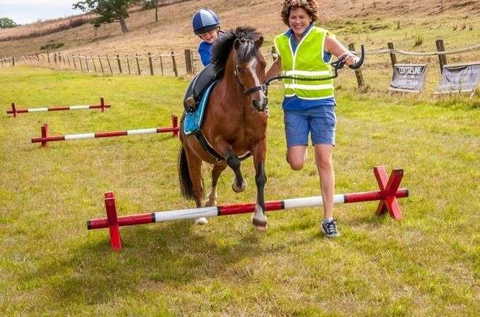 Youngsters enjoyed riding through the countryside