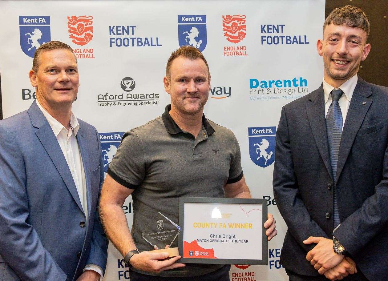 Match Official of the Year - Sevenoaks’ Chris Bright. Picture: Kent FA