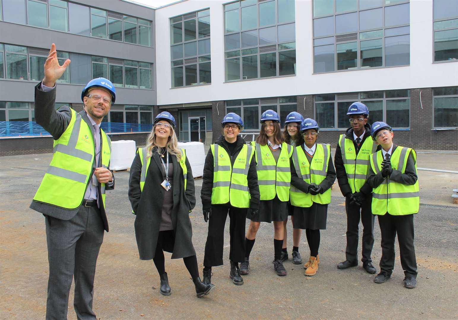 Head teacher Gavin Barnett on a tour with the pupils. Photo: Endeavour MAT Trust