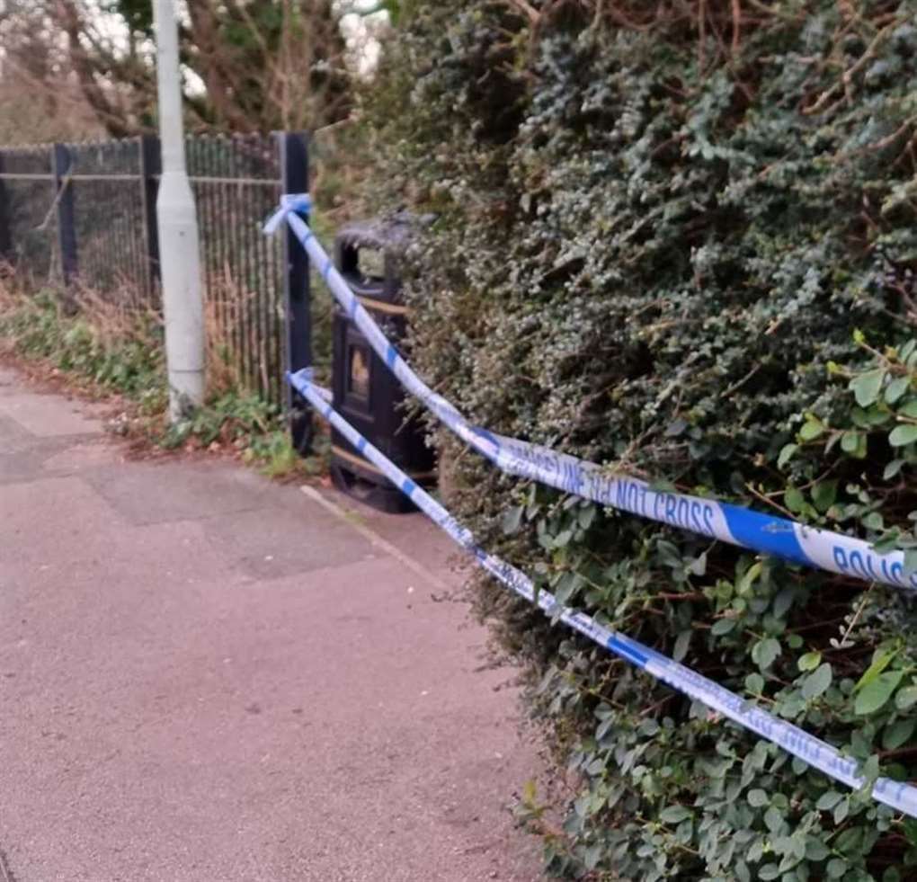 Police were called to the Canterbury alleyway following the attack. Picture: Dan Giff