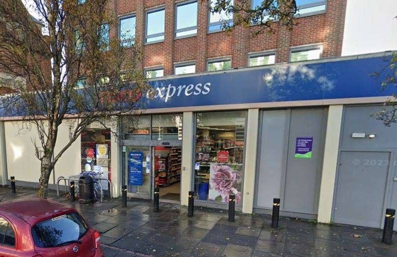 Karl Brazier-Denning stole a Starbucks coffee drink and a can of red bull from the Tesco Express in Bouverie Road West, Folkestone. Picture: Google