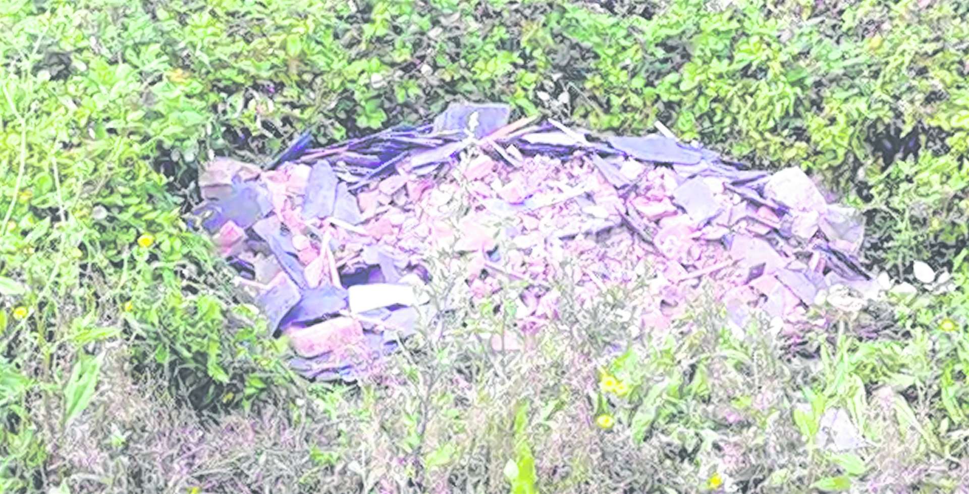 Some dumped waste similar to what was dumped in Faversham. Stock picture