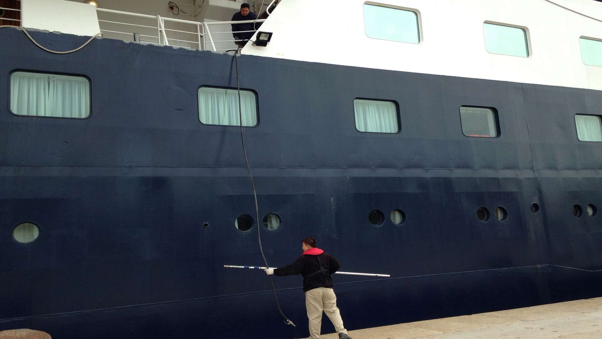 Crew members of The Minerva.