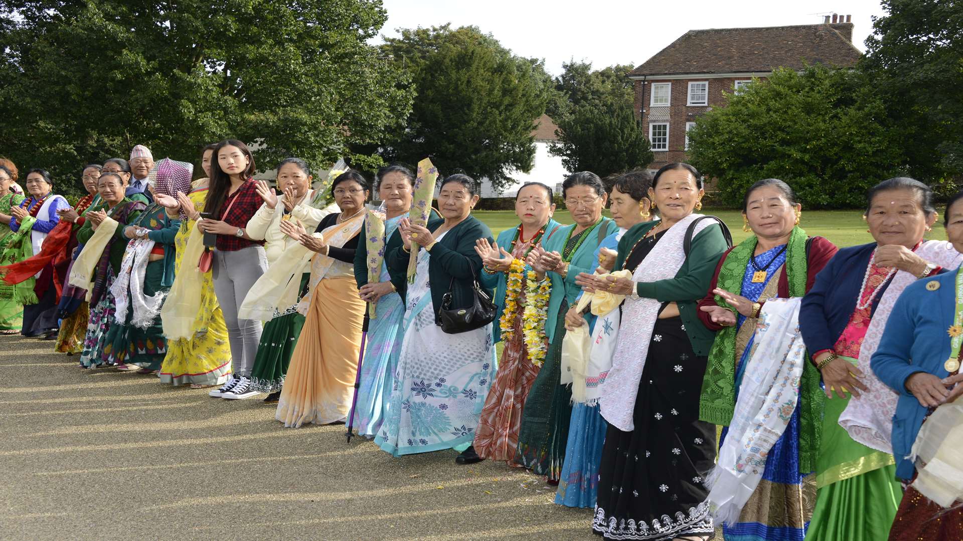 Over 100 Nepalese people greeted Lumley