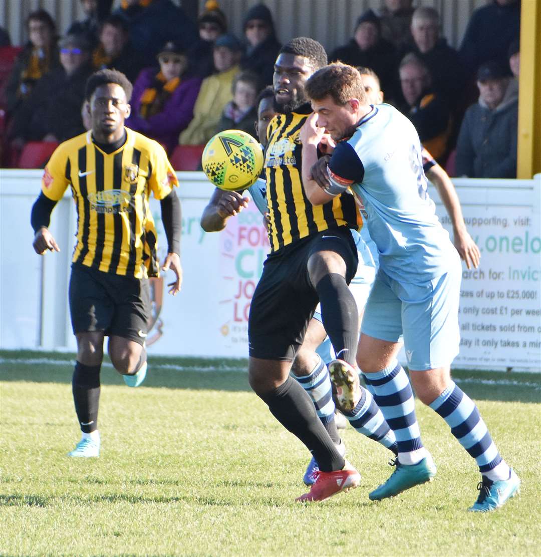 Folkestone striker David Smith is attracting interest Picture: Randolph File