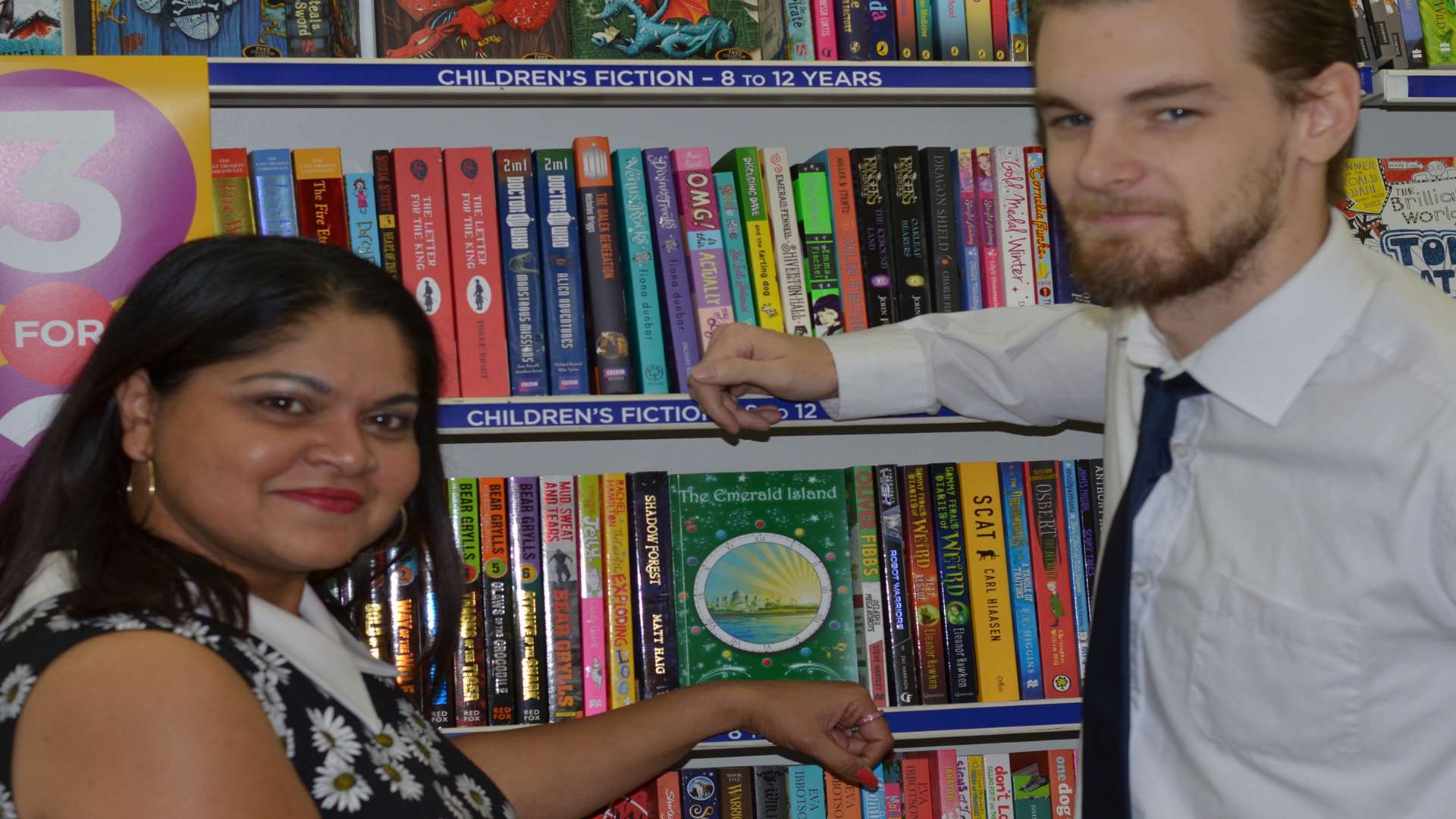 Rainham author Pialy Mallik's books at a book sigining in Chatham's WHSmith