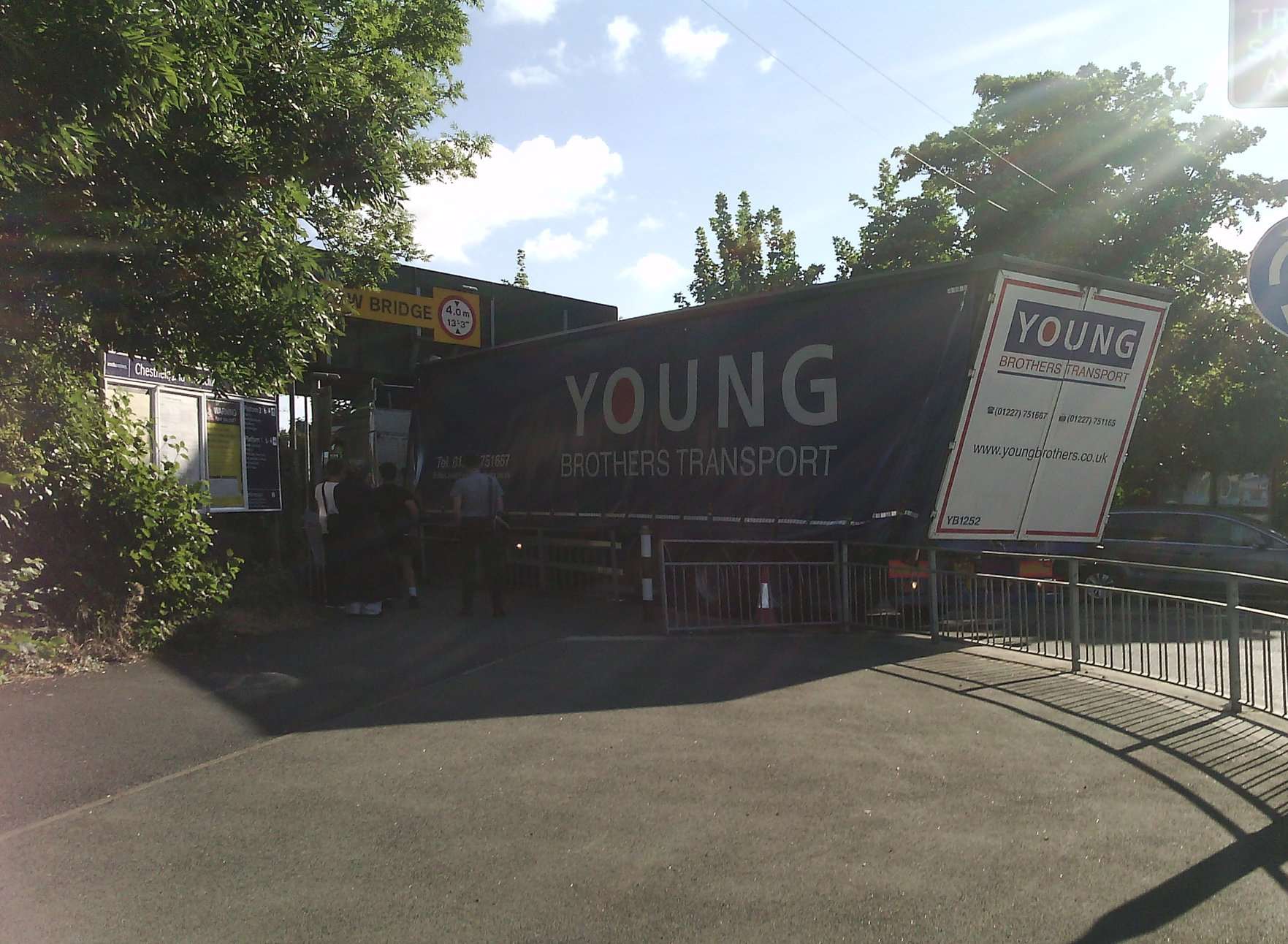 The lorry hit the rail bridge in Whitstable. Picture: Chloè-Megan