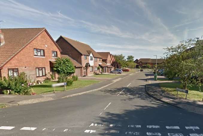 Lightning hit a house in Middle Mead, Folkestone. Picture: Google