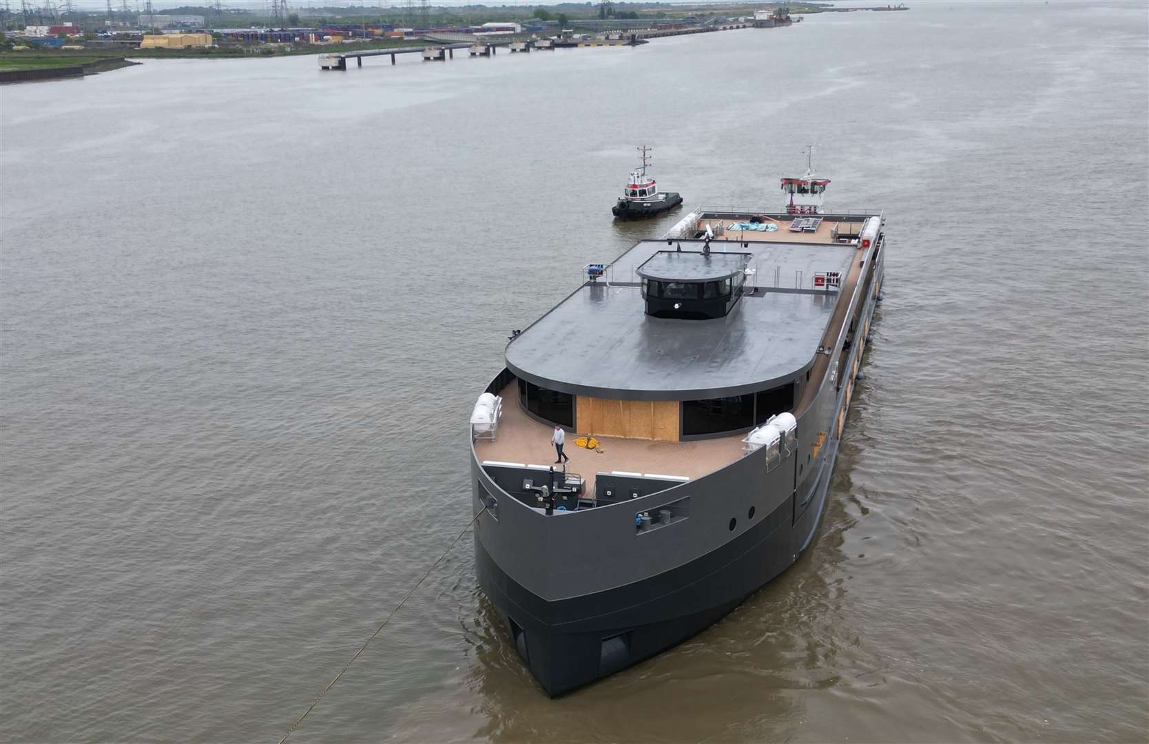 The Oceandiva superyacht has been spotted by Gravesend Pier. Picture: Jason Arthur