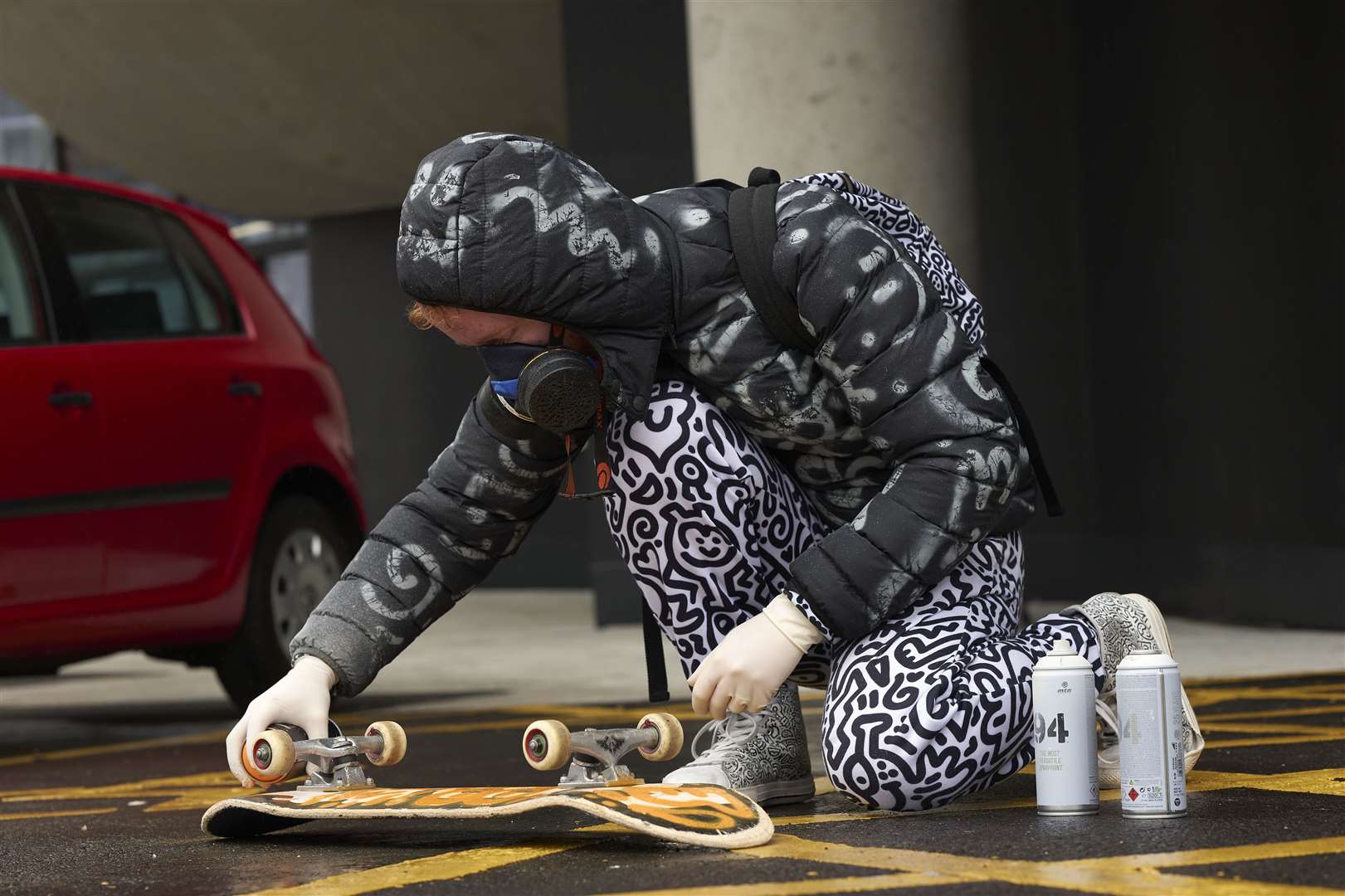 Artist Mr Doodle, aka Sam Cox from Tenterden, at work in Folkestone. Picture: Hollaway Studio