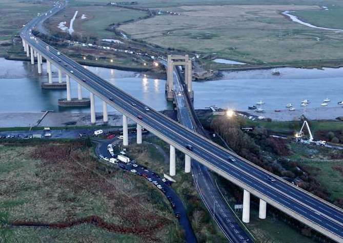 Kingsferry Bridge and the Sheppey Bridge. Picture: Phil Drew