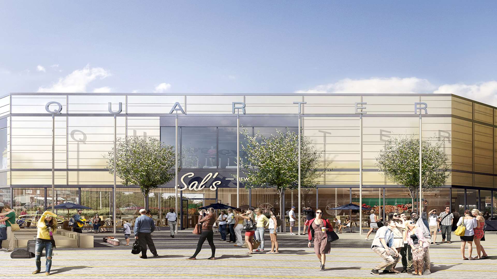 Artists' impression of the leisure quarter in the Spirit of Sittingbourne development, one of numerous commercial property ventures beginning construction soon