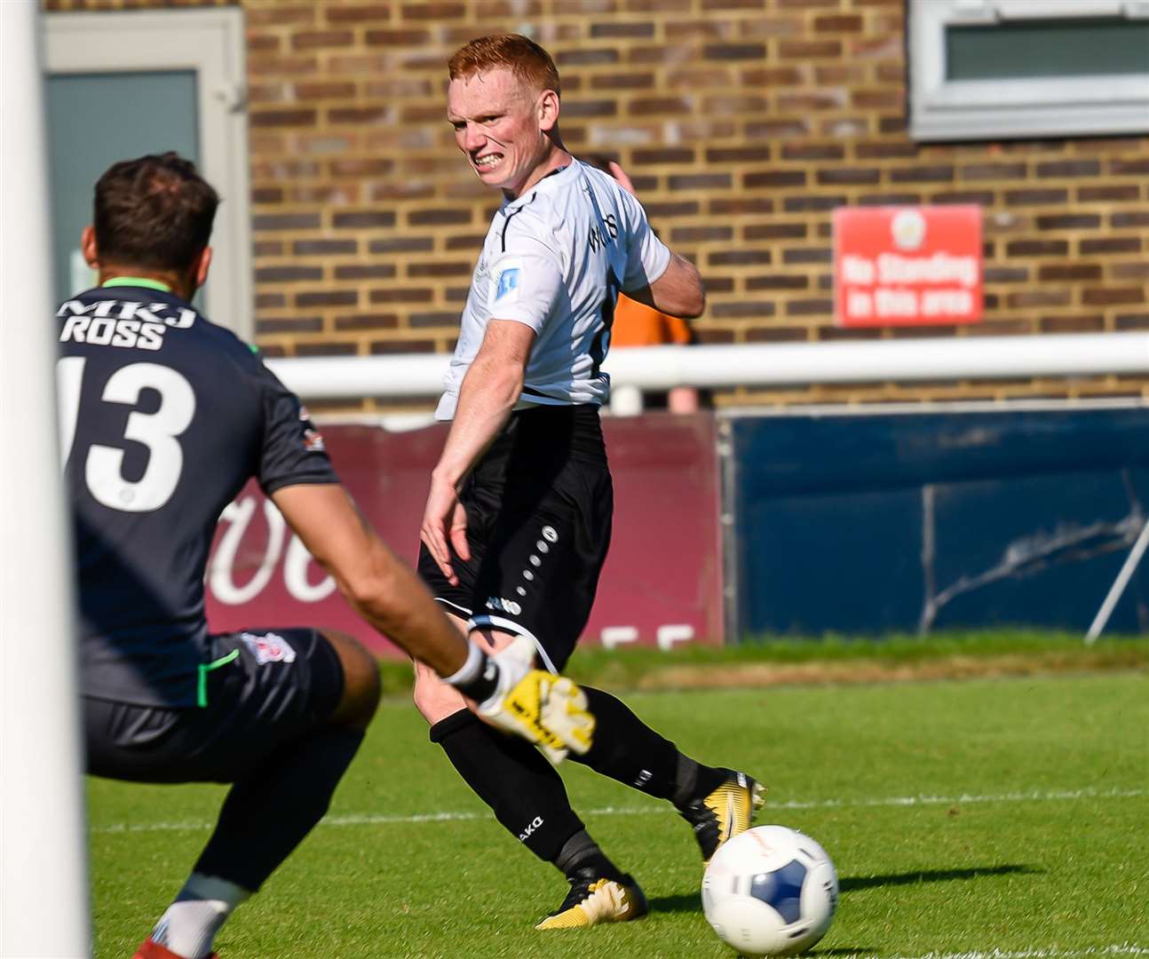 Michael Woods was also on target for Whites, netting the winner. Picture: Alan Langley