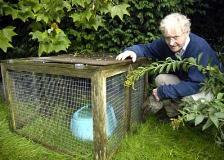 Roy Dowley next to Samuel's vacant pen. Picture: PHIL HOUGHTON