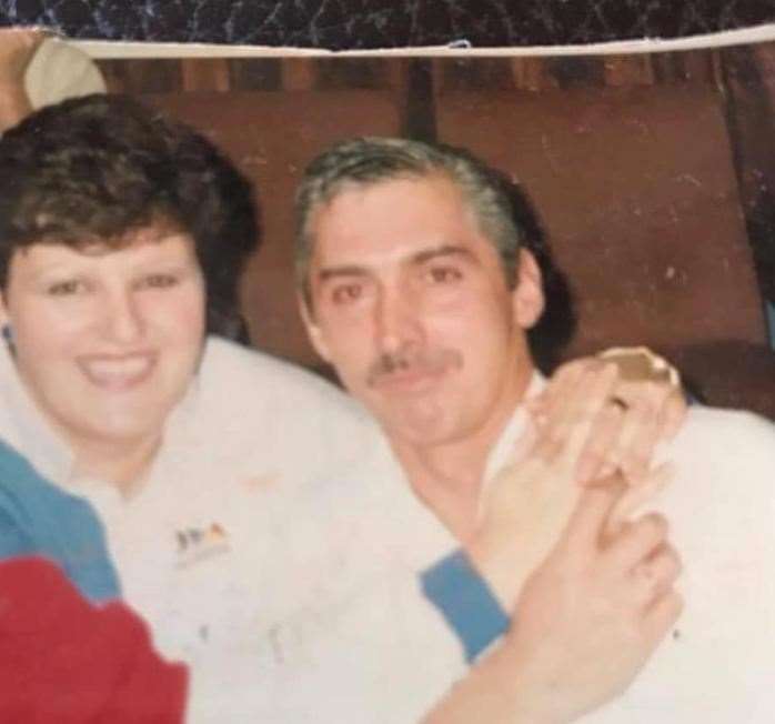 Tracy and Martin Wakely have been together for 35 years after meeting while working for P&O. Picture: Tracy Wakely