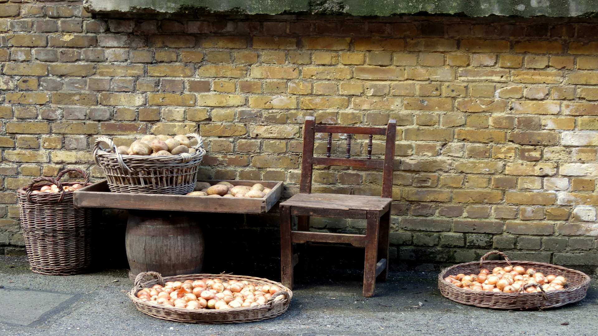 The old-style film set is created at the dockyard. Pictures: Graham Long