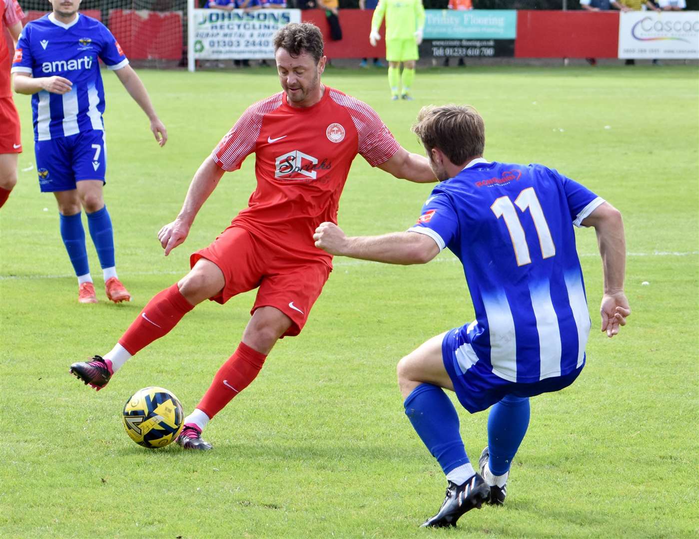 Frannie Collin in action for Hythe Town. Picture: Randolph File