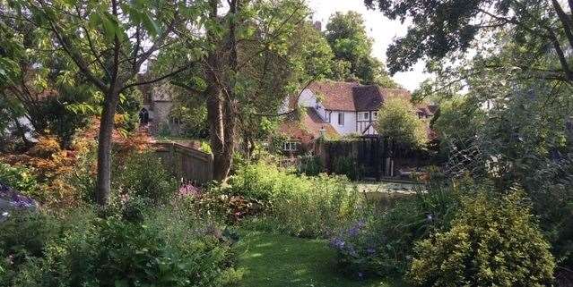 The pub is surrounded by idyllic gardens