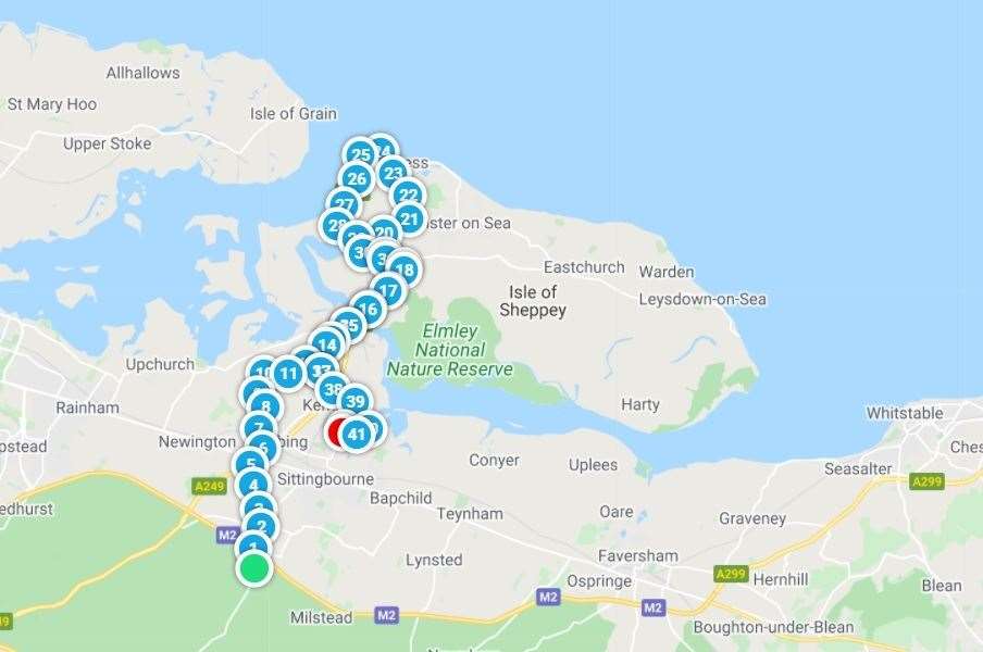 Sateda route for London Marathon virtua challenge (42529265)